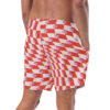 Rolling Stoned Swim Trunks - Super Red Espresso Snowflake