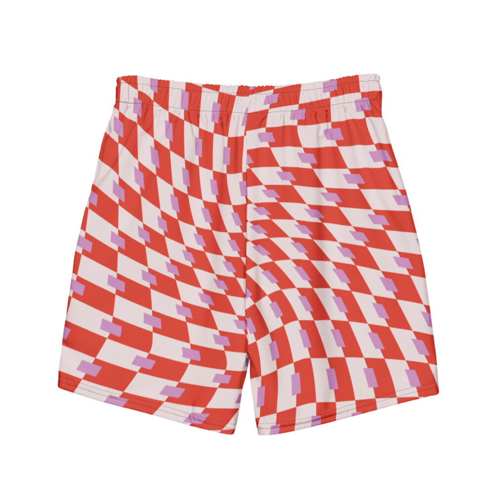 Rolling Stoned Swim Trunks - Super Red Espresso Snowflake