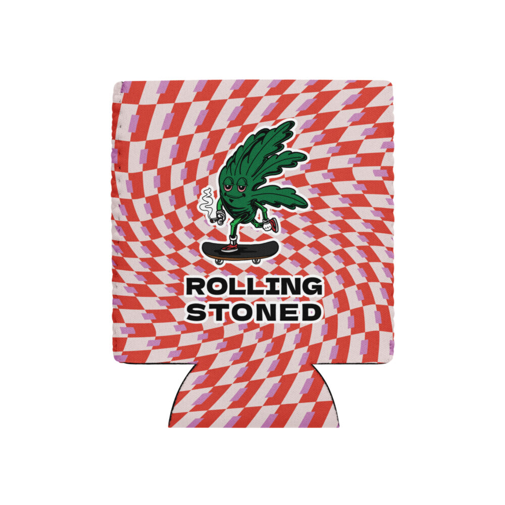 Rolling Stoned Can Cooler - Super Red Espresso Snowflake