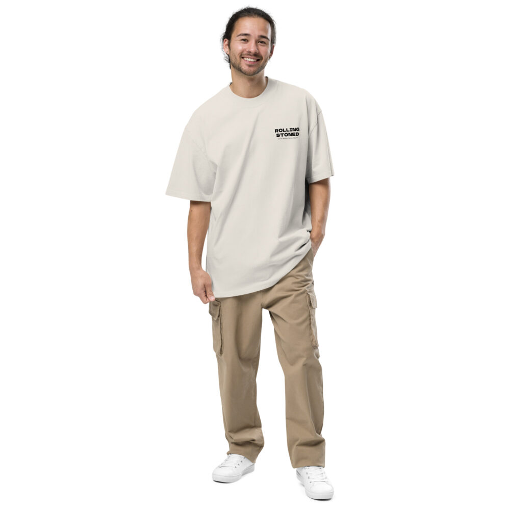 Rolling Stoned Oversized Faded Skateboarding T-Shirt