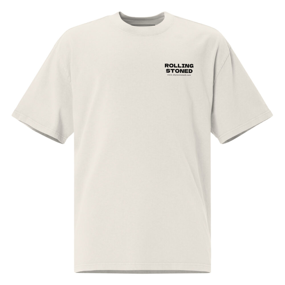 Rolling Stoned Oversized Faded Skateboarding T-Shirt