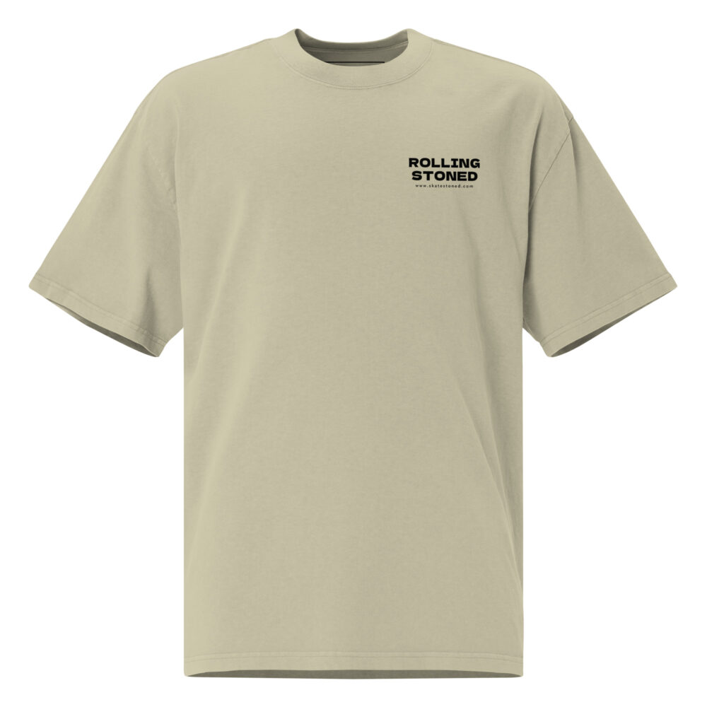 Rolling Stoned Oversized Faded Skateboarding T-Shirt