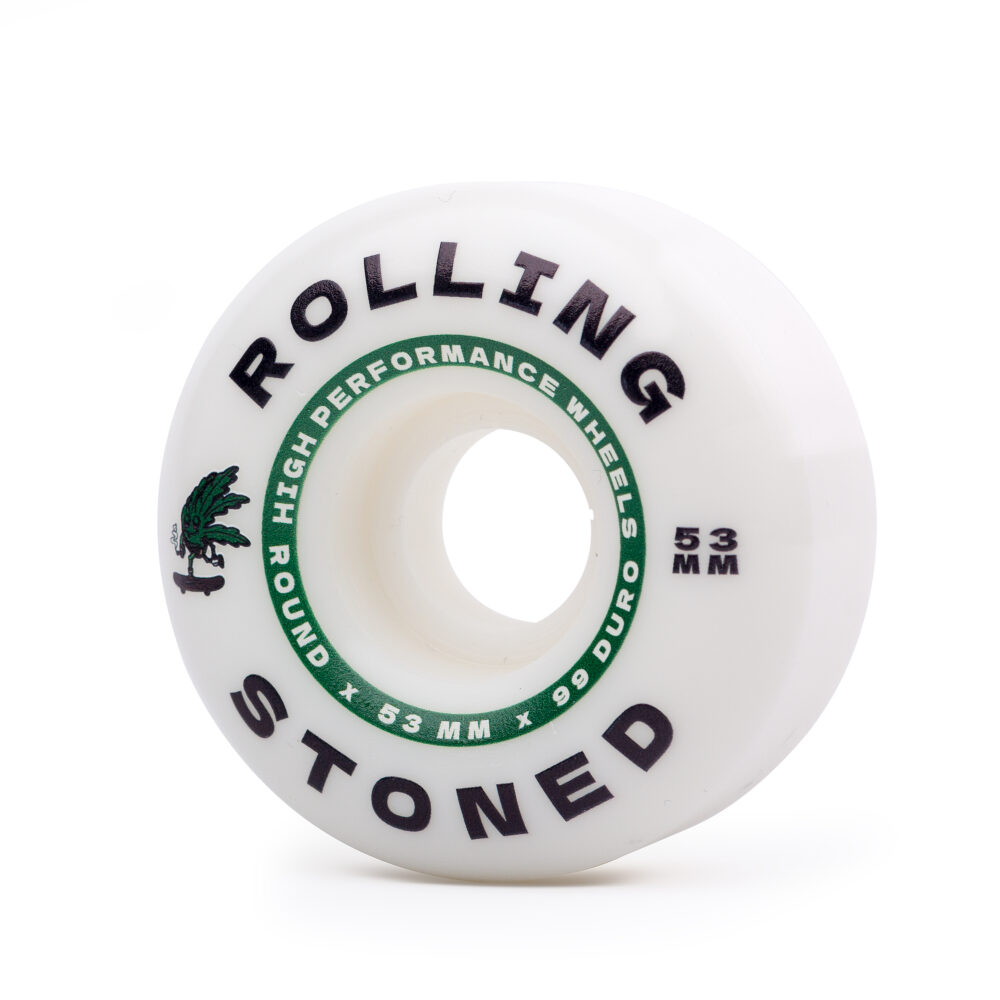 Rolling Stoned Skateboard Wheel Set - High Performance Skateboard Wheels, 99a, 53mm