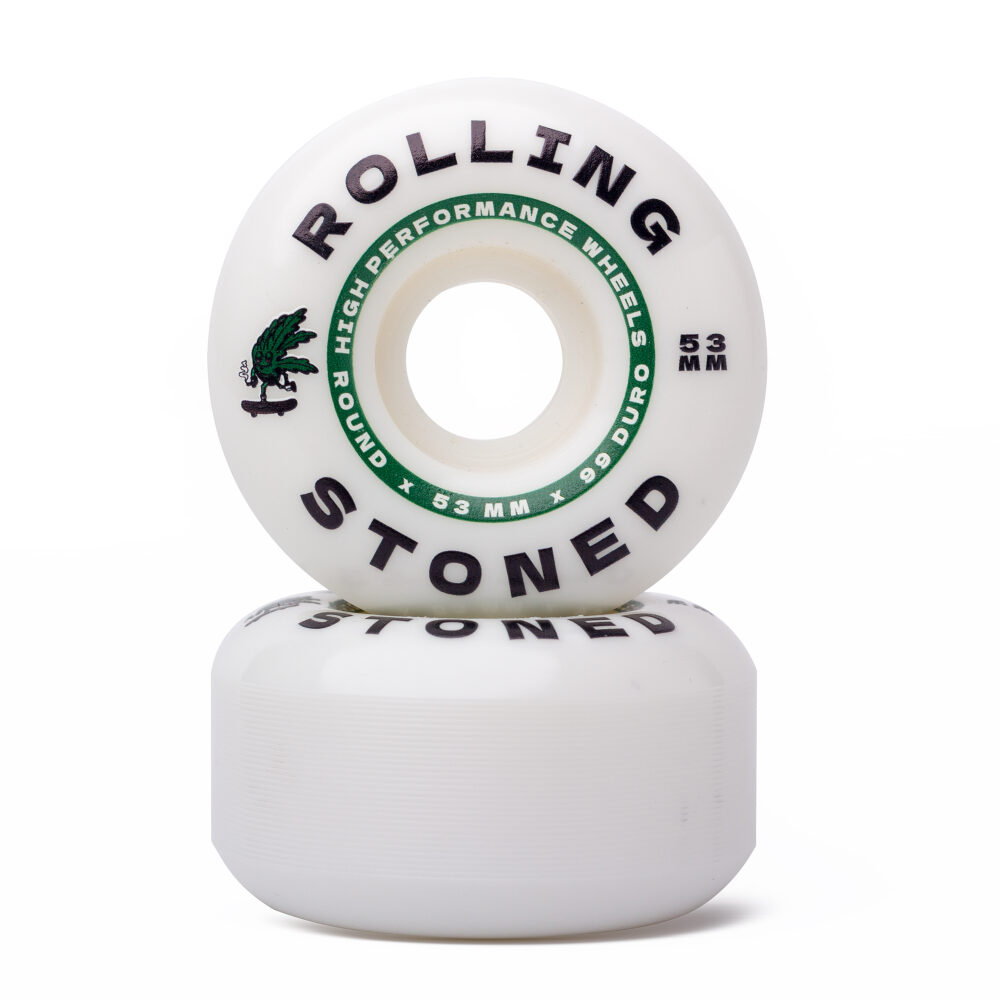 Rolling Stoned Skateboard Wheel Set - High Performance Skateboard Wheels, 99a, 53mm